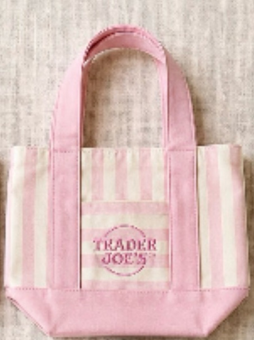 Striped Mini Tote Bag - Pink